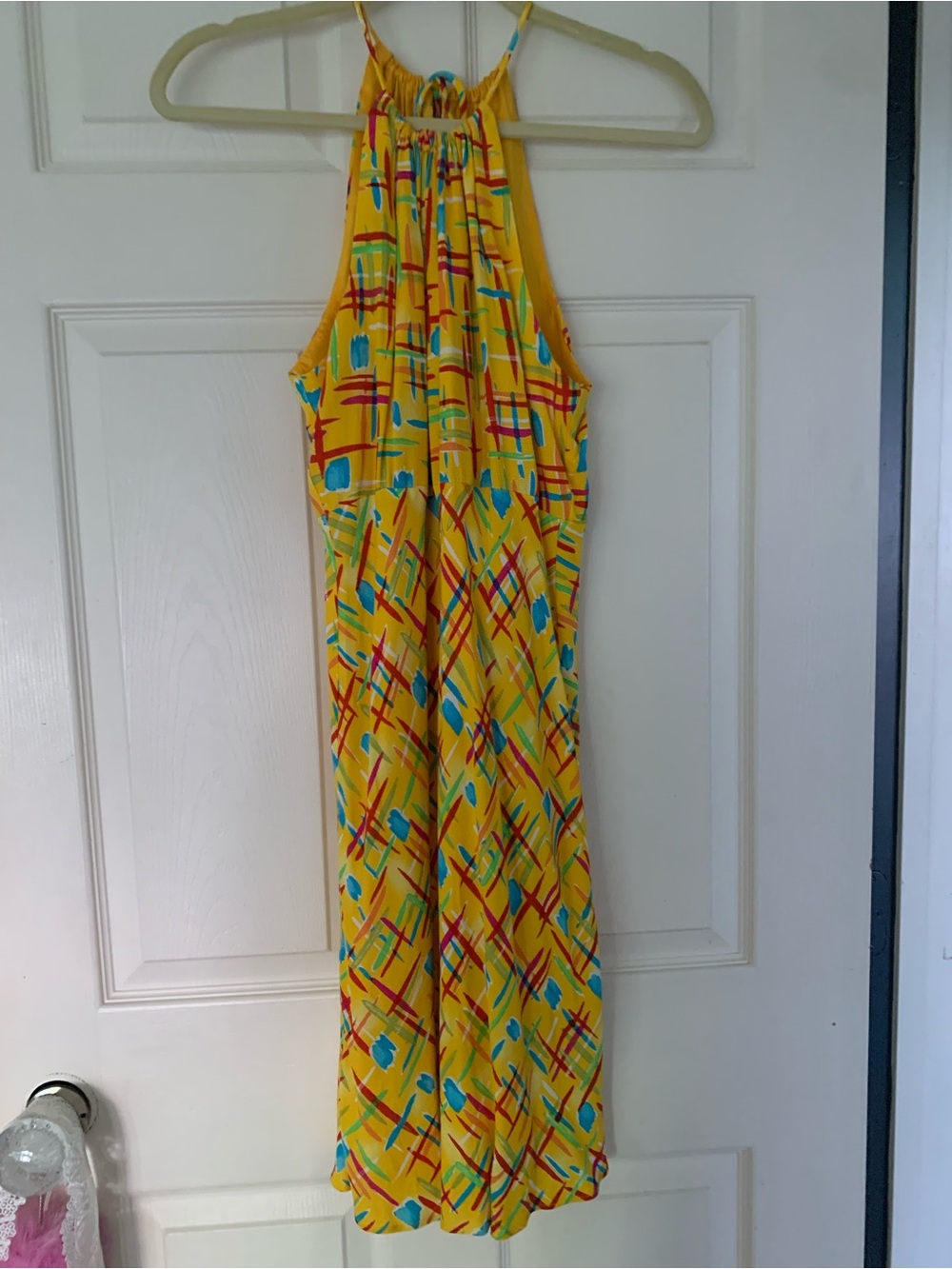 Women's Yellow Halter Dress